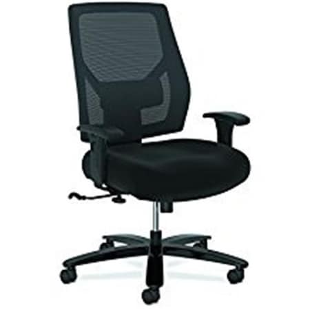 High-Back Big & Tall Task Chair With Adjustable Arms & Lumbar; Black